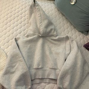 Aritzia cropped Gray Hoodie 2XS